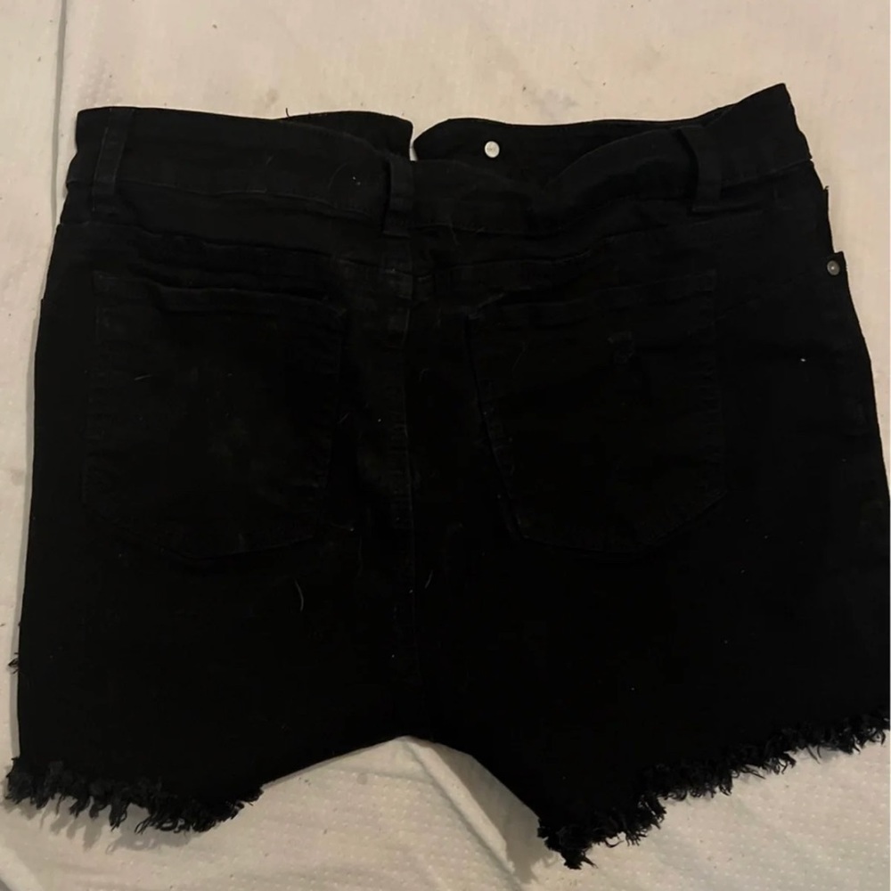 Fire & rain black denim shorts